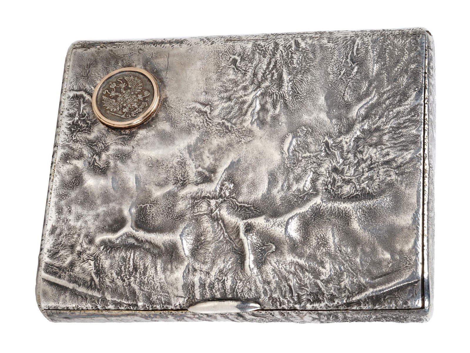 RUSSIAN SILVER SAMORODOK CIGARETTE CASE WITH COIN (1 of 8)