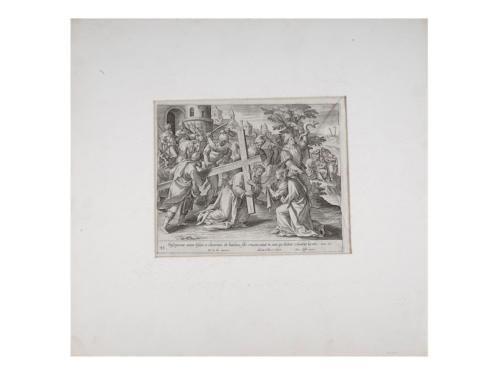 ANTIQUE ENGRAVING WAY TO CALVARY BY MARTEN DE VOS (1 of 8)