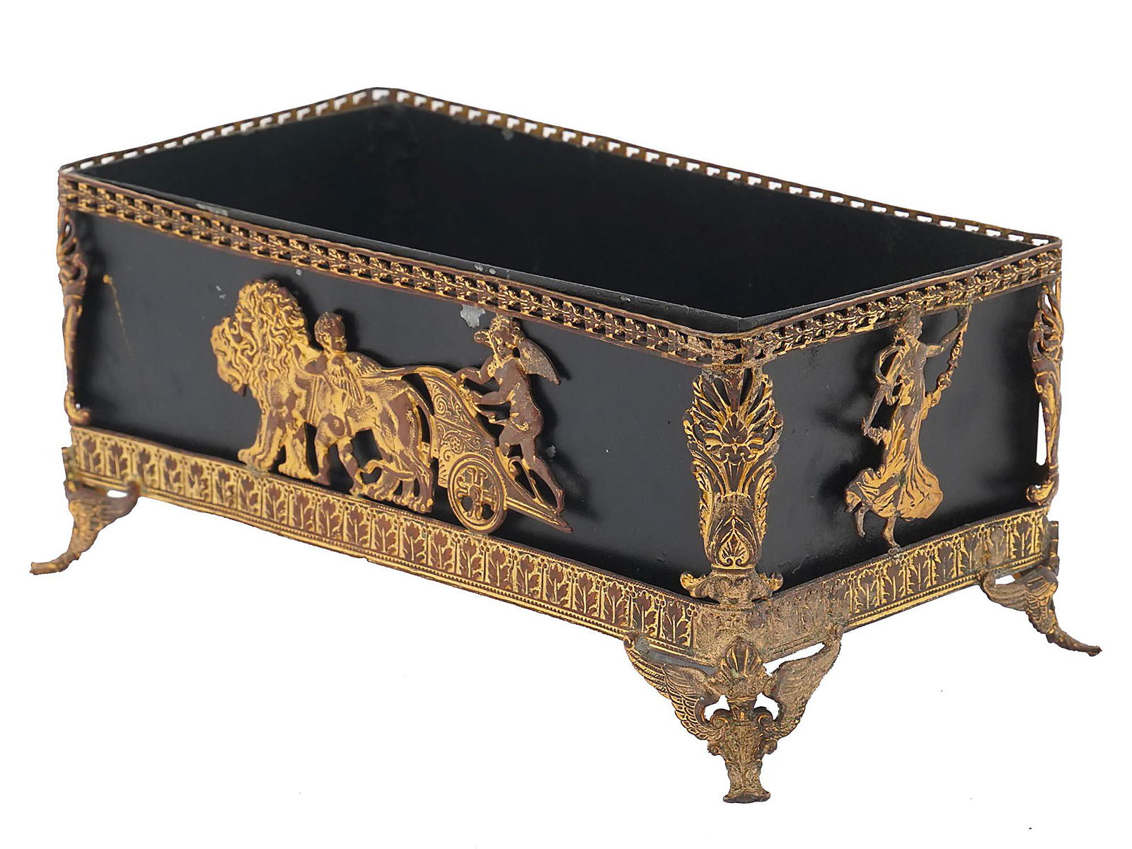 ANTIQUE FRENCH ORMOLU AND BLACK TIN CENTERPIECE (1 of 8)