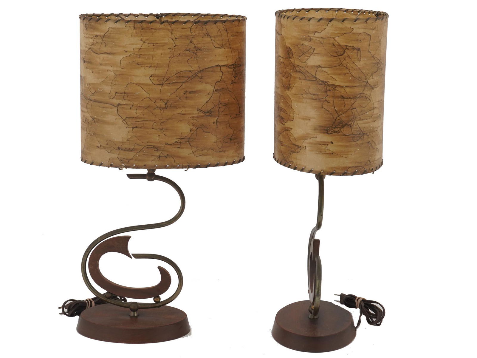 PAIR OF VINTAGE ORIGINAL DESIGNER ELECTRIC TABLE (1 of 7)