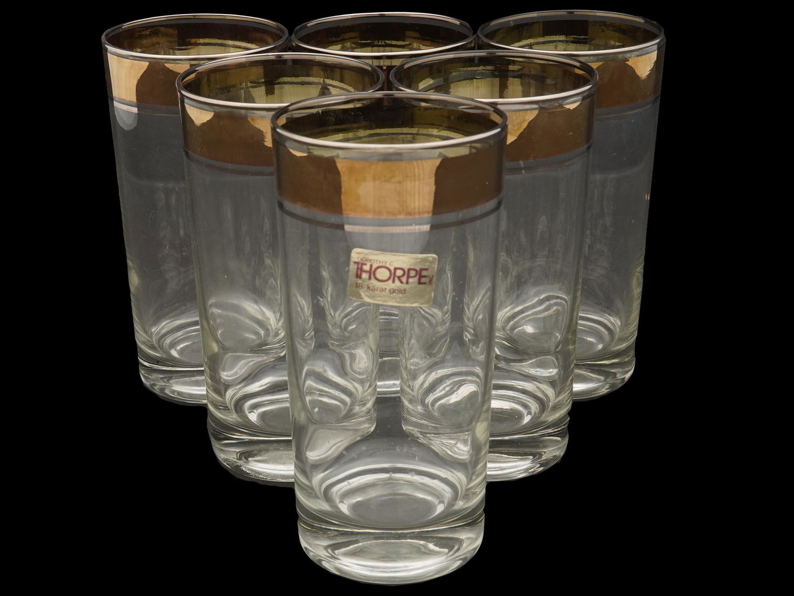 COLLECTION OF 18K GOLD DOROTHY THORPE GLASS WARES (1 of 4)