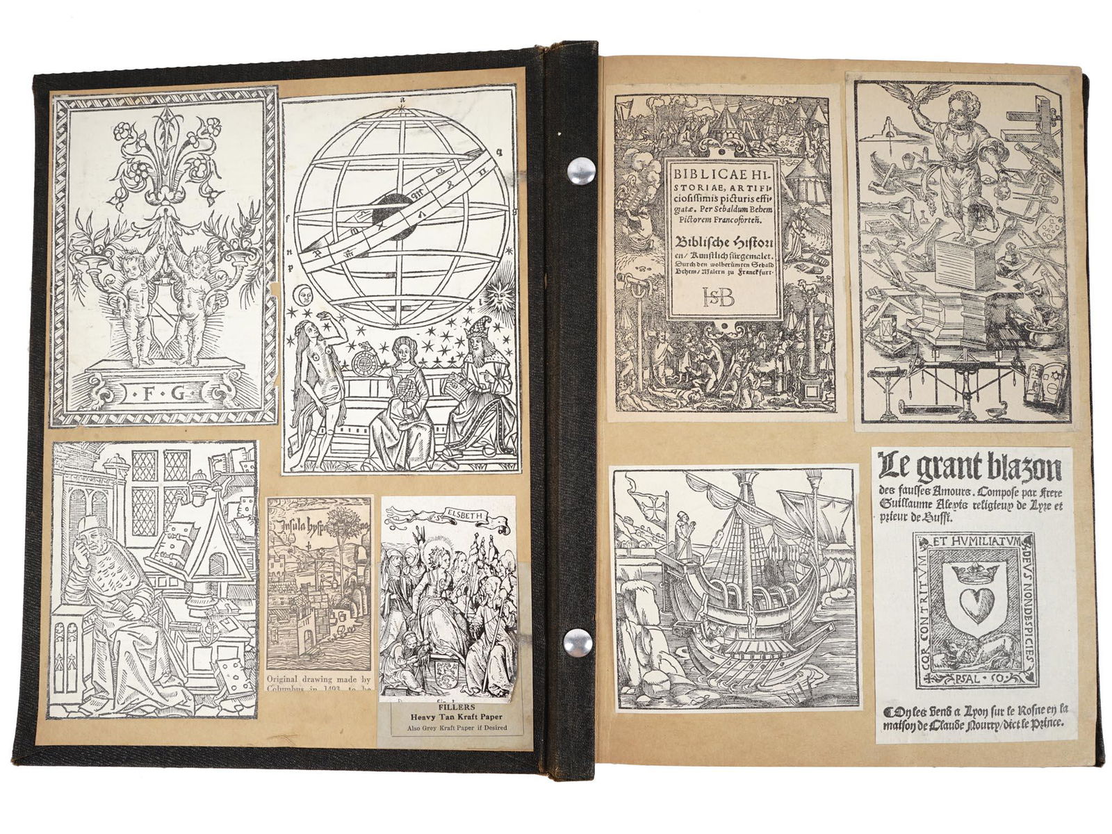 VINTAGE SCRAP ALBUM WITH EX LIBRIS PLATES (1 of 11)