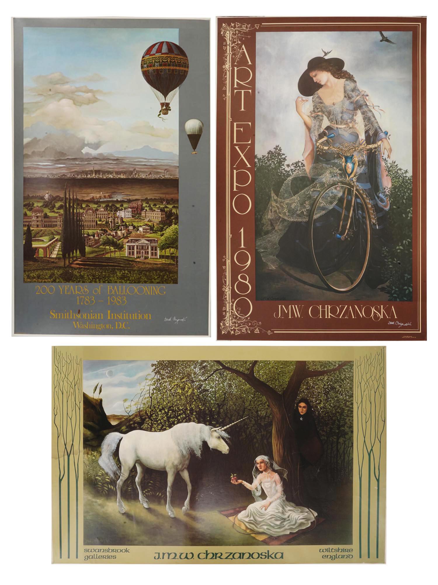 COLLECTION OF THREE ART POSTERS BY JMW CHRZANOSKA (1 of 12)