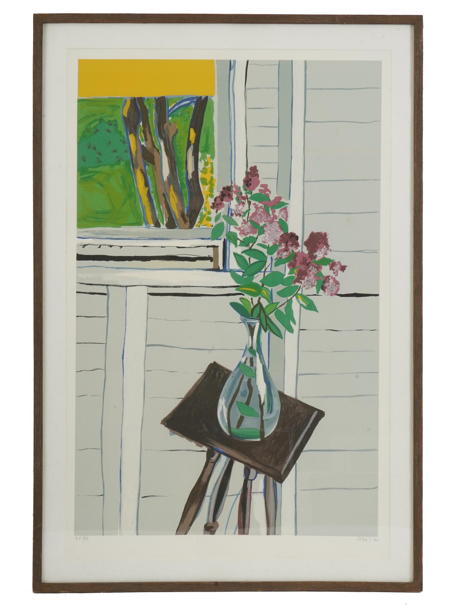 STILL LIFE W FLOWERS COLOR LITHOGRAPH SIGNED NEEL (1 of 7)