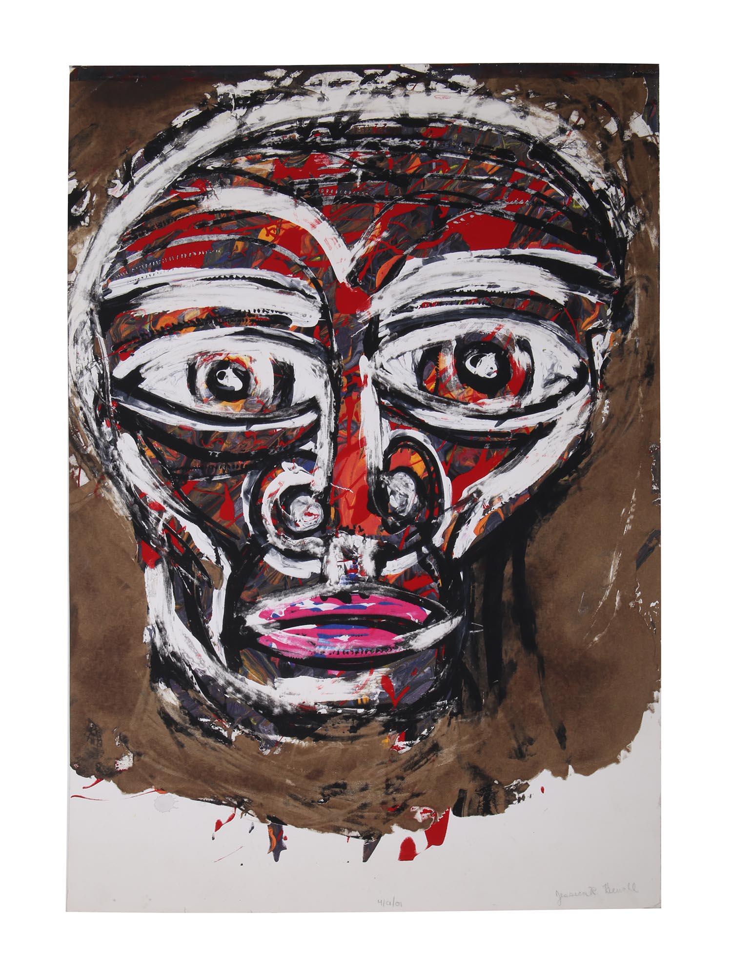 ABSTRACT LITHOGRAPH SIGNED BY JESSICA R HEIDE (1 of 4)