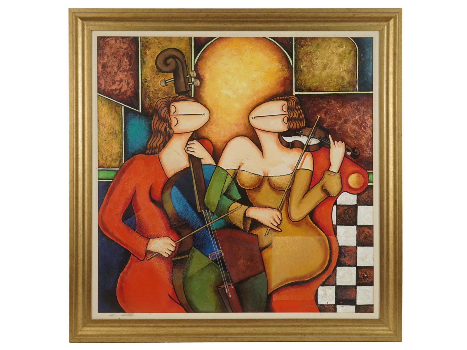 AMERICAN PAINTING WOMEN PLAYING BY CHARLES LEE (1 of 7)