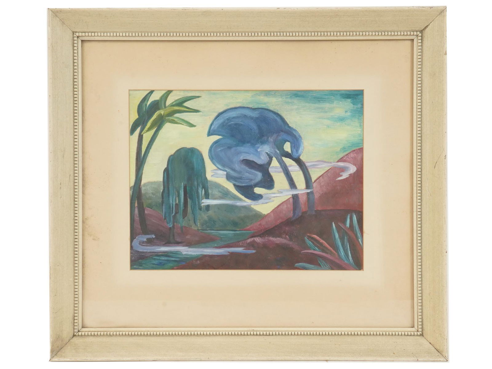 FIGURATIVE LANDSCAPE OIL PAINTING SIGNED FRAMED (1 of 6)