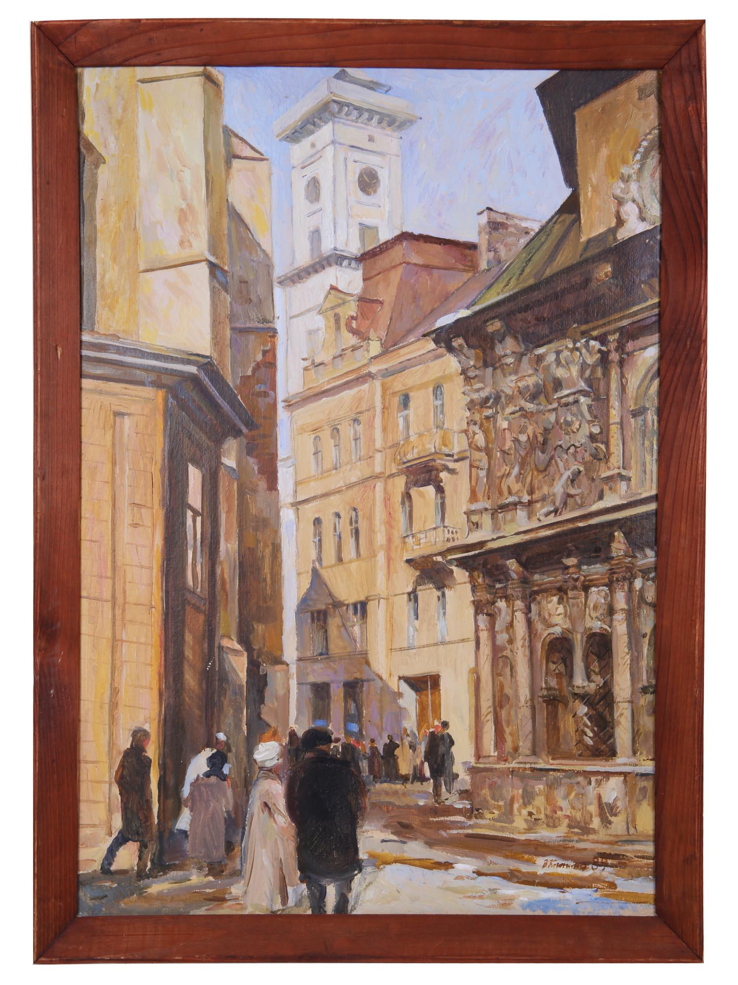 UKRAINIAN OIL PAINTING LVIV SIGNED BY V BLASCHKO (1 of 9)