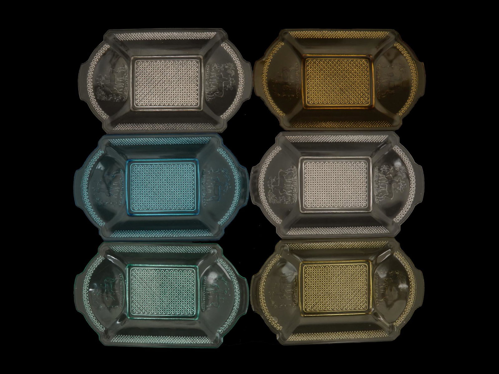 EAPG MCKEE DEER AND PINE TREE BREAD TRAY PLATTERS (1 of 6)