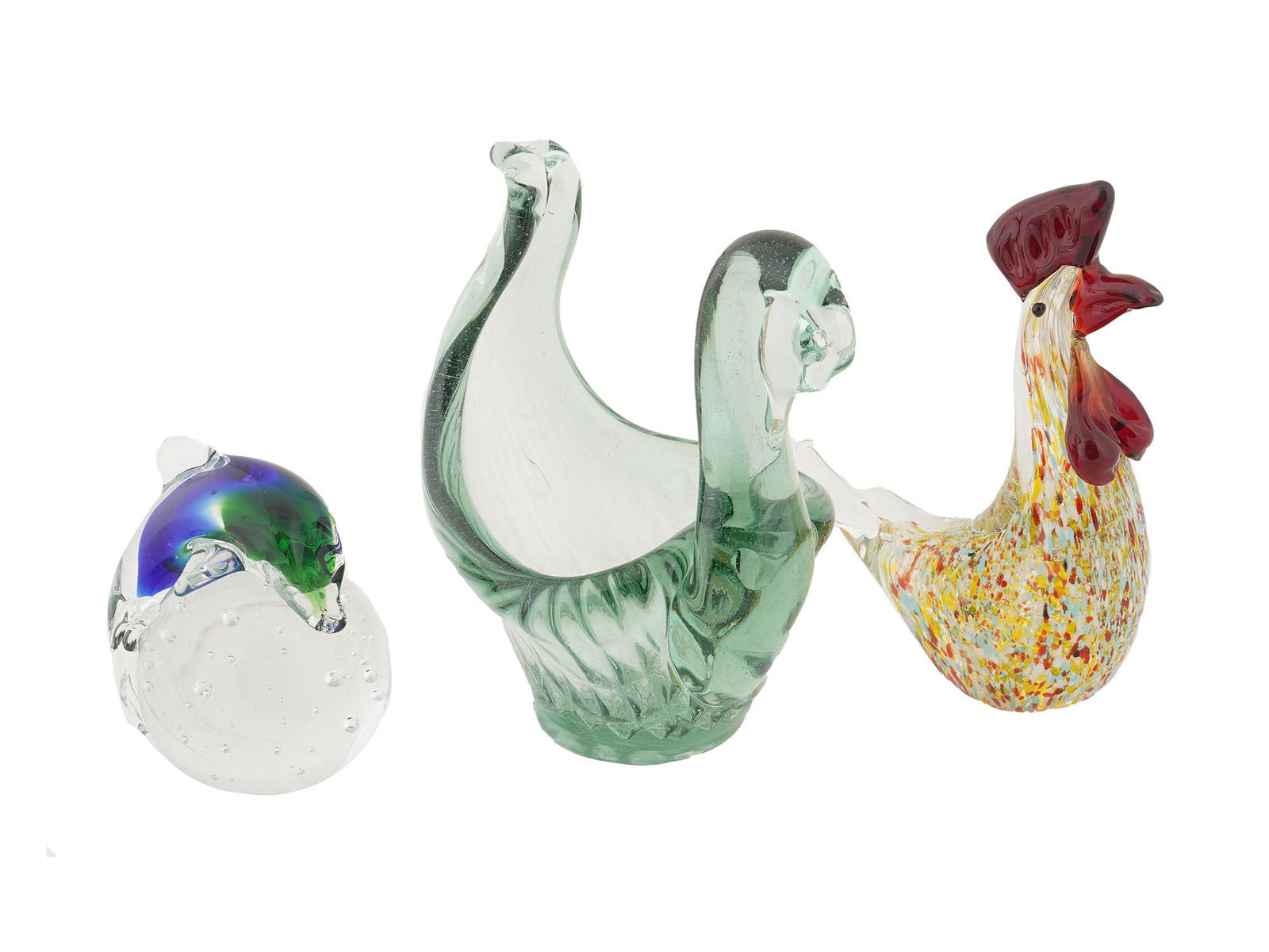 COLLECTION OF HAND BLOWN GLASS ANIMAL FIGURINES (1 of 6)