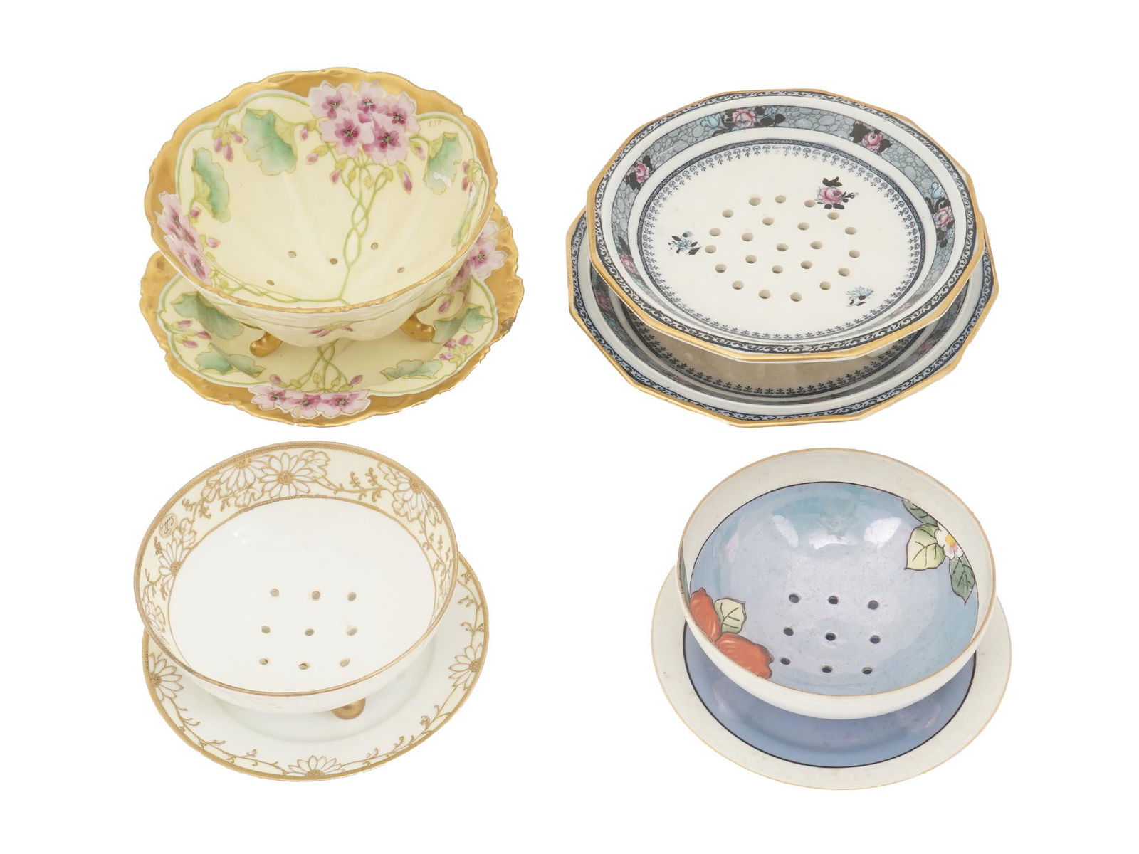 VINTAGE NIPPON WARE PORCELAIN BERRY BOWLS SAUCERS (1 of 10)