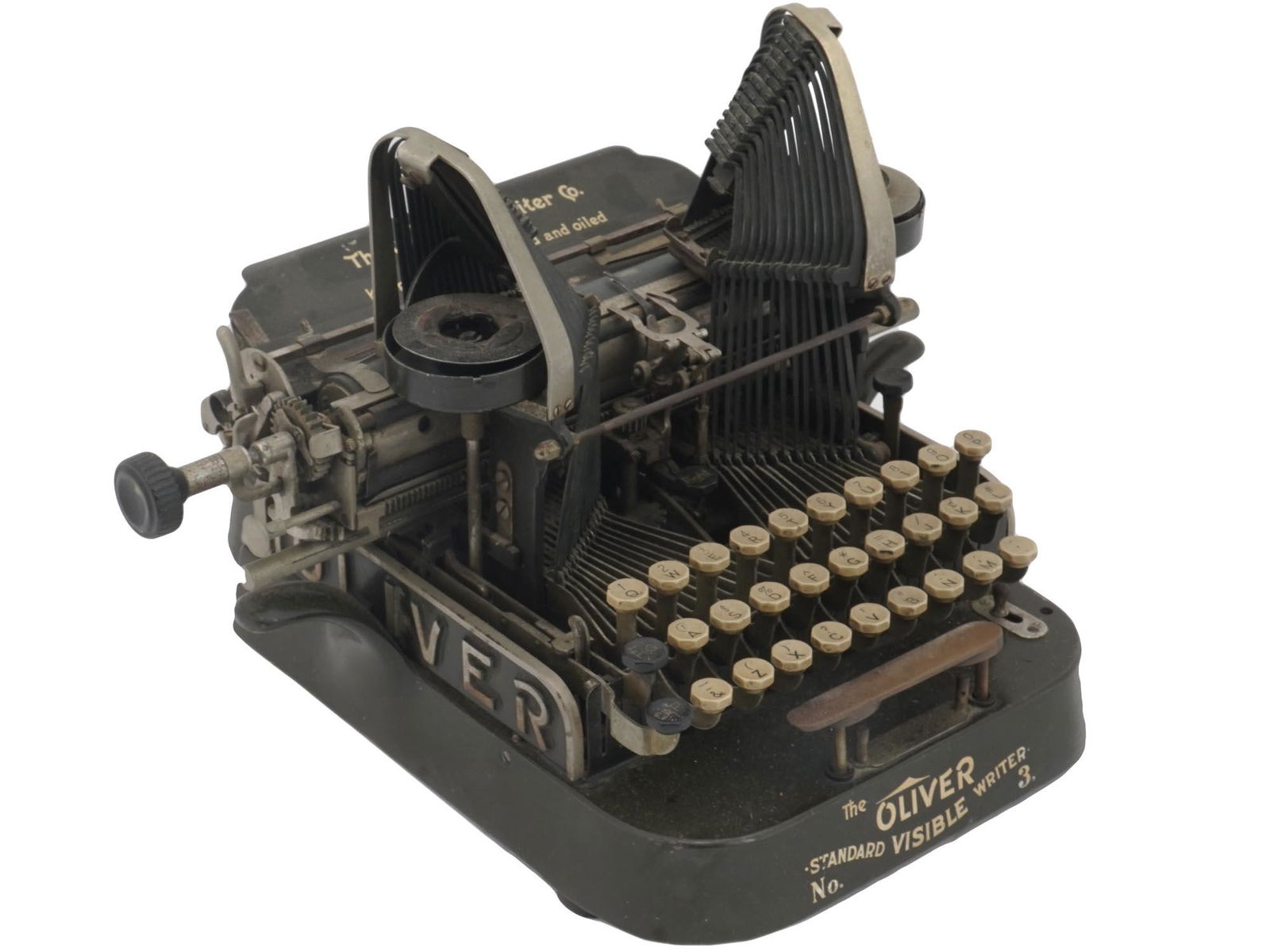 ANTIQUE AMERICAN OLIVER NO. 3 TYPEWRITER MACHINE (1 of 12)
