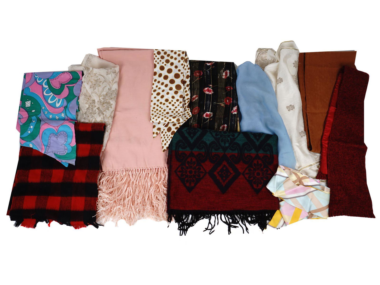 COLLECTION OF VINTAGE STOLES SCARVES NECKERCHIEFS (1 of 9)