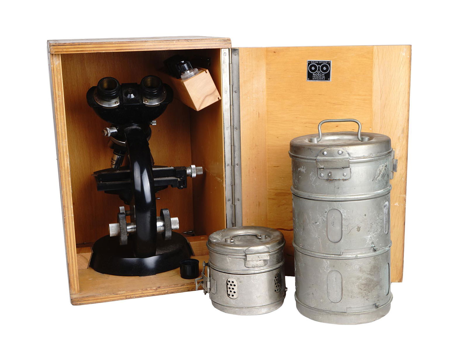 VINTAGE CARL ZEISS MICROSCOPE IOB, MEDICINE BOXES (1 of 11)