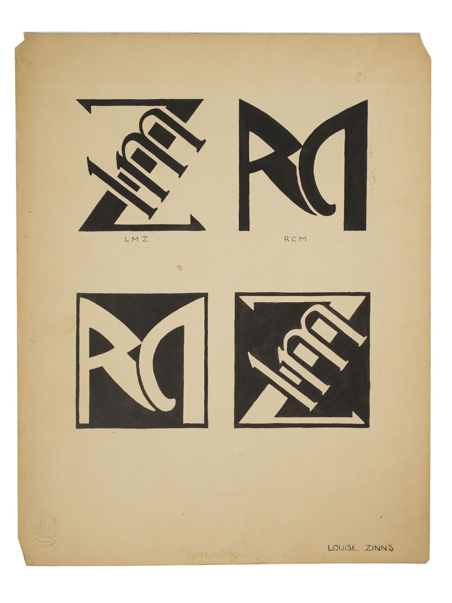 VINTAGE AMERICAN INK ON PAPER TYPOGRAPHY STUDIES (1 of 3)