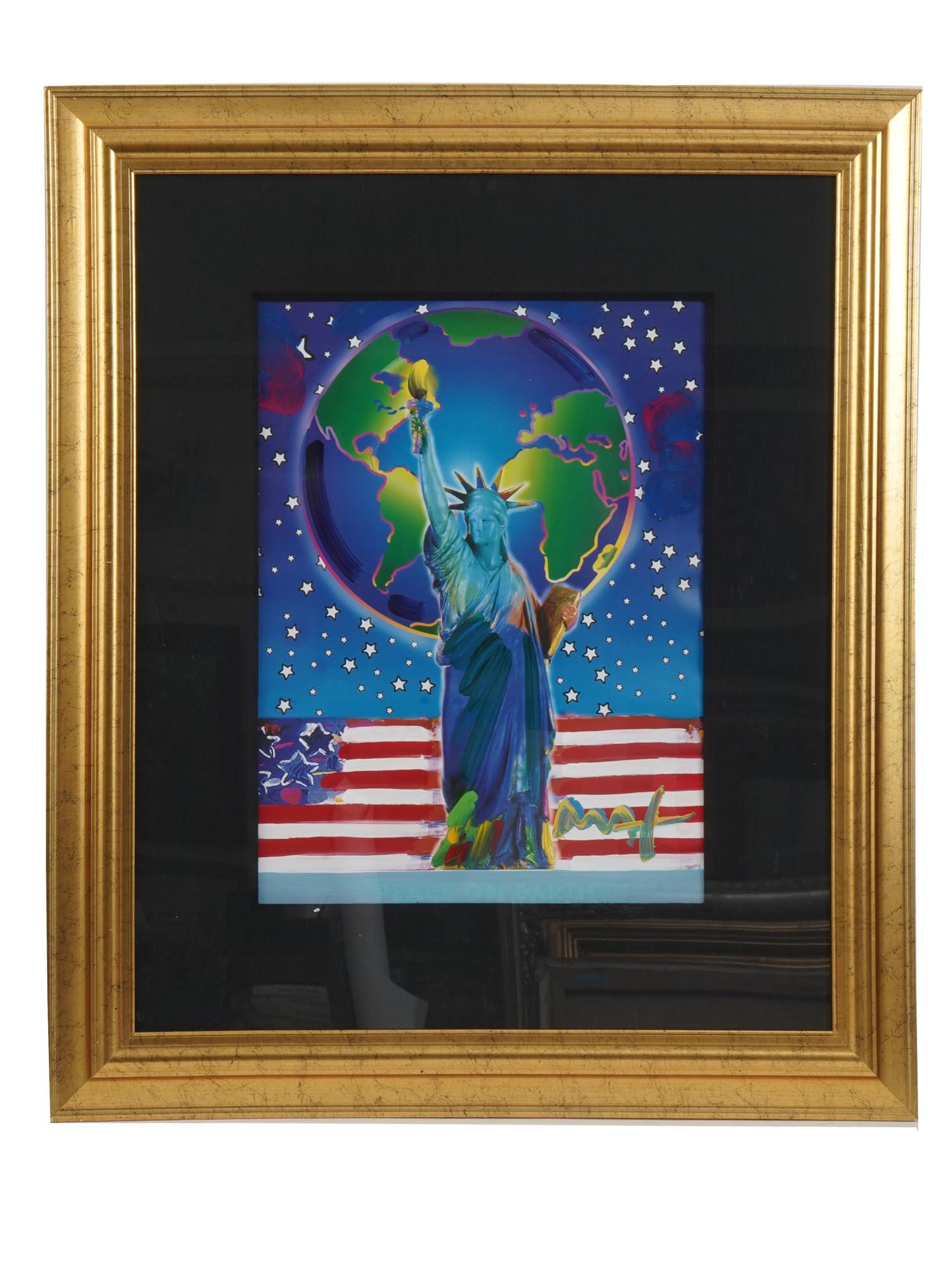 PEACE ON EARTH AMERICAN PAINTING BY PETER MAX (1 of 6)