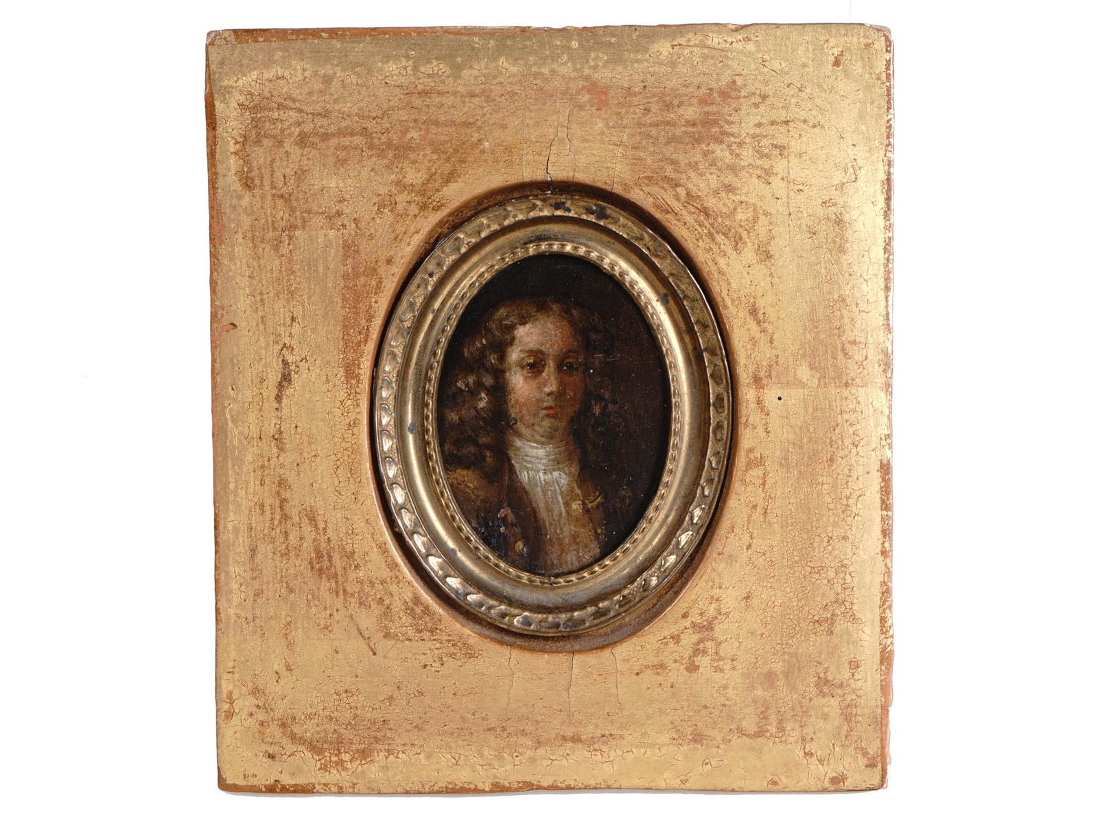 17TH CENTURY MINIATURE MALE PORTRAIT OIL PAINTING (1 of 7)