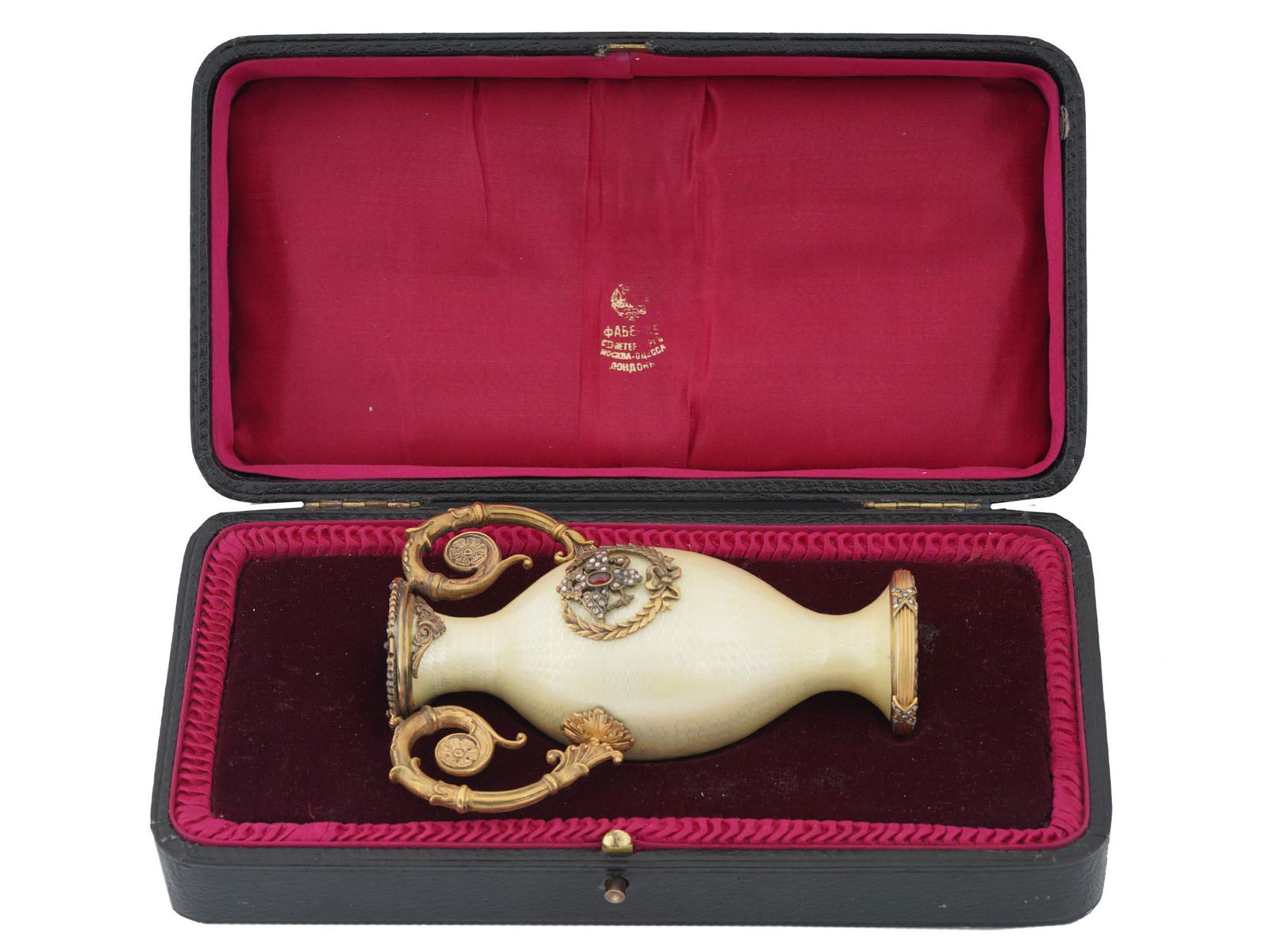 RUSSIAN SILVER DIAMOND GUILLOCHE ENAMEL VASE (1 of 12)