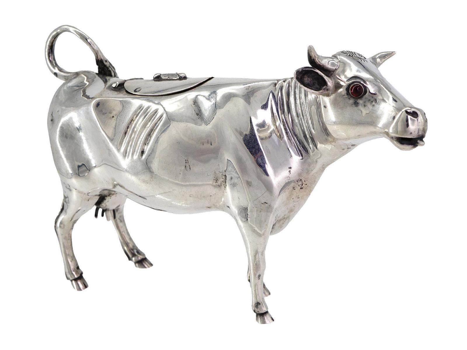 ANTIQUE DUTCH 934 STERLING SILVER COW CREAMER (1 of 12)