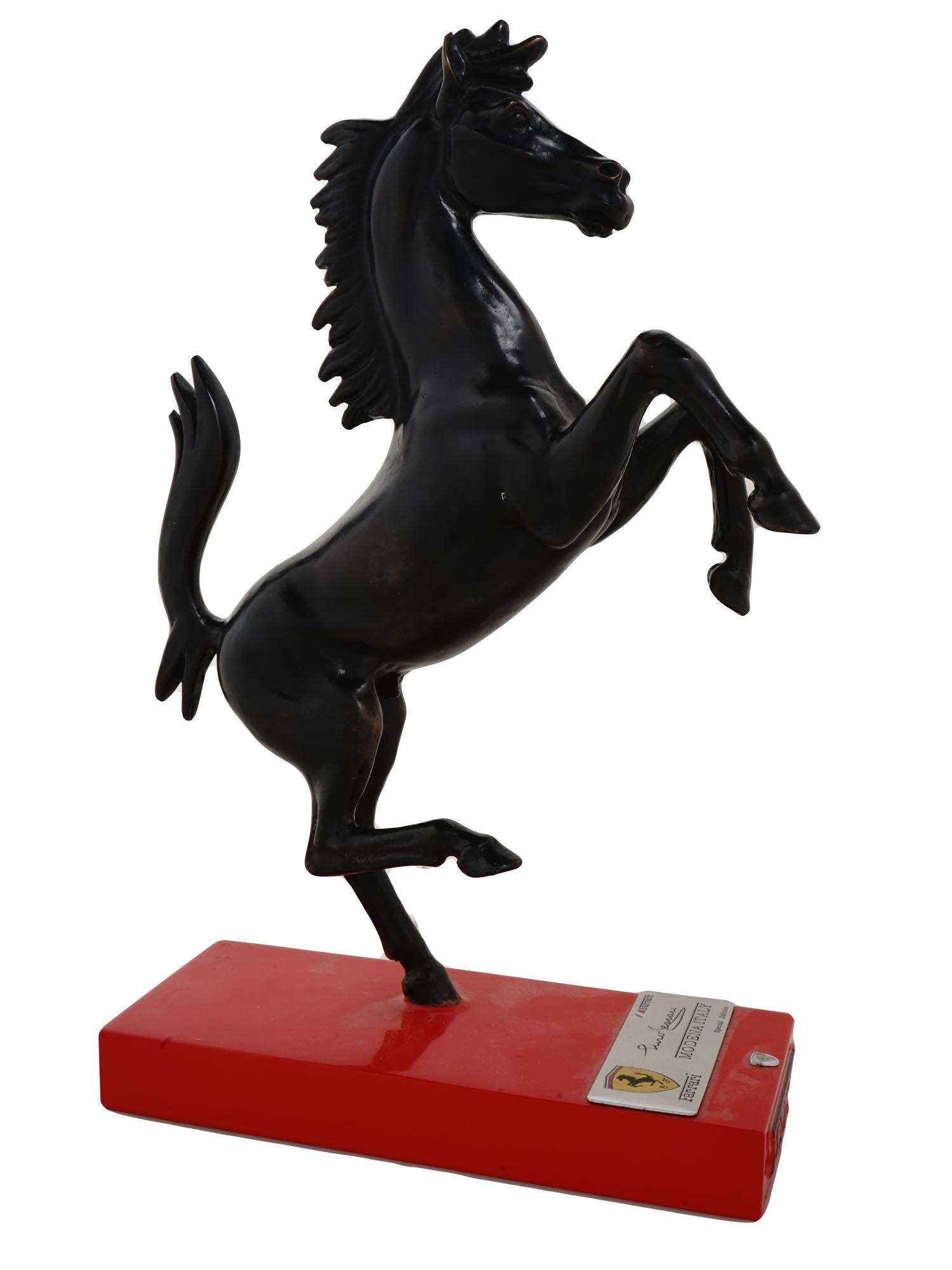 RARE SPECIAL EDITION BRONZE FERRARI HORSE FIGURE (1 of 8)