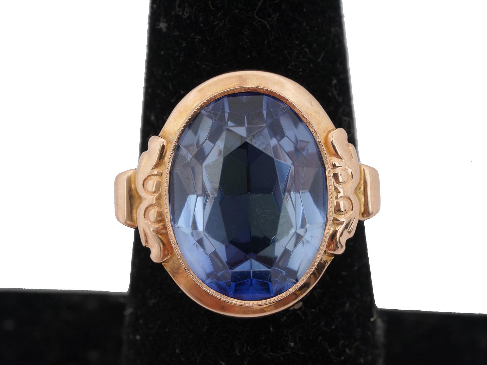 RUSSIAN SOVIET 583 GOLD RING WITH AMETHYST STONE (1 of 4)