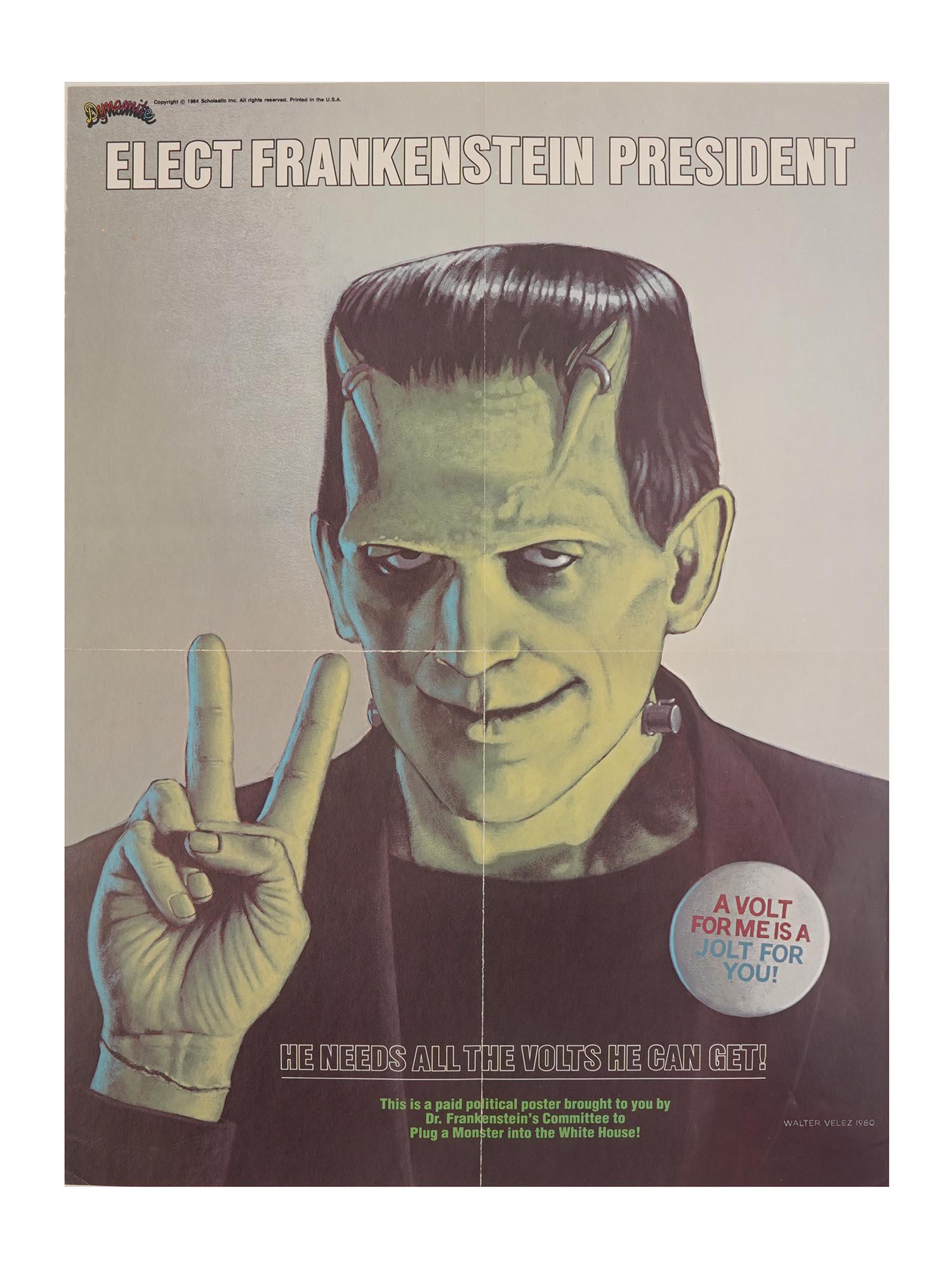 VINTAGE AMERICAN FRANKENSTEIN PRESIDENT POSTER (1 of 6)