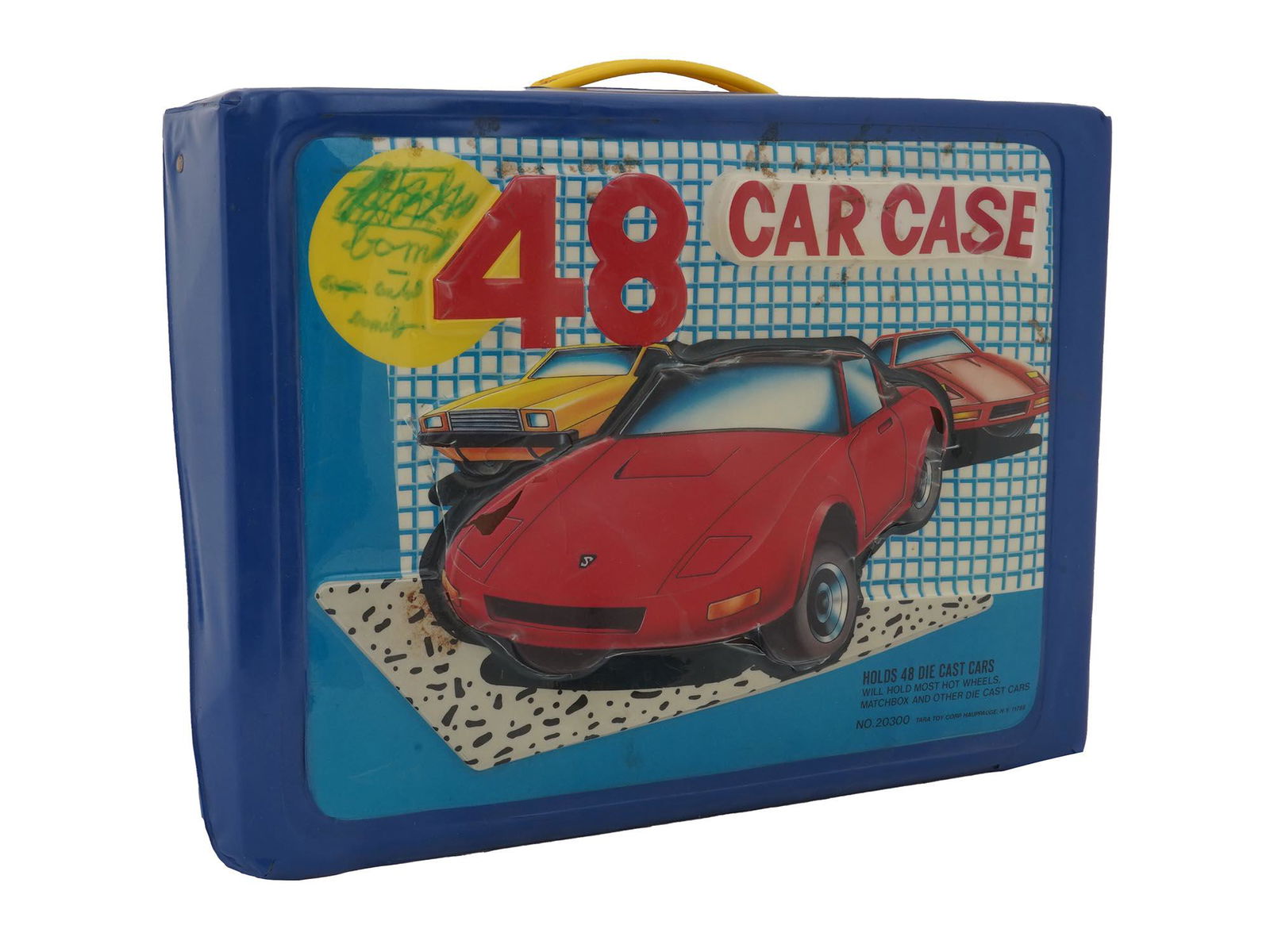 VINTAGE BLUE TARA TOY 48 CAR CARRY CASE WITH CARS (1 of 11)