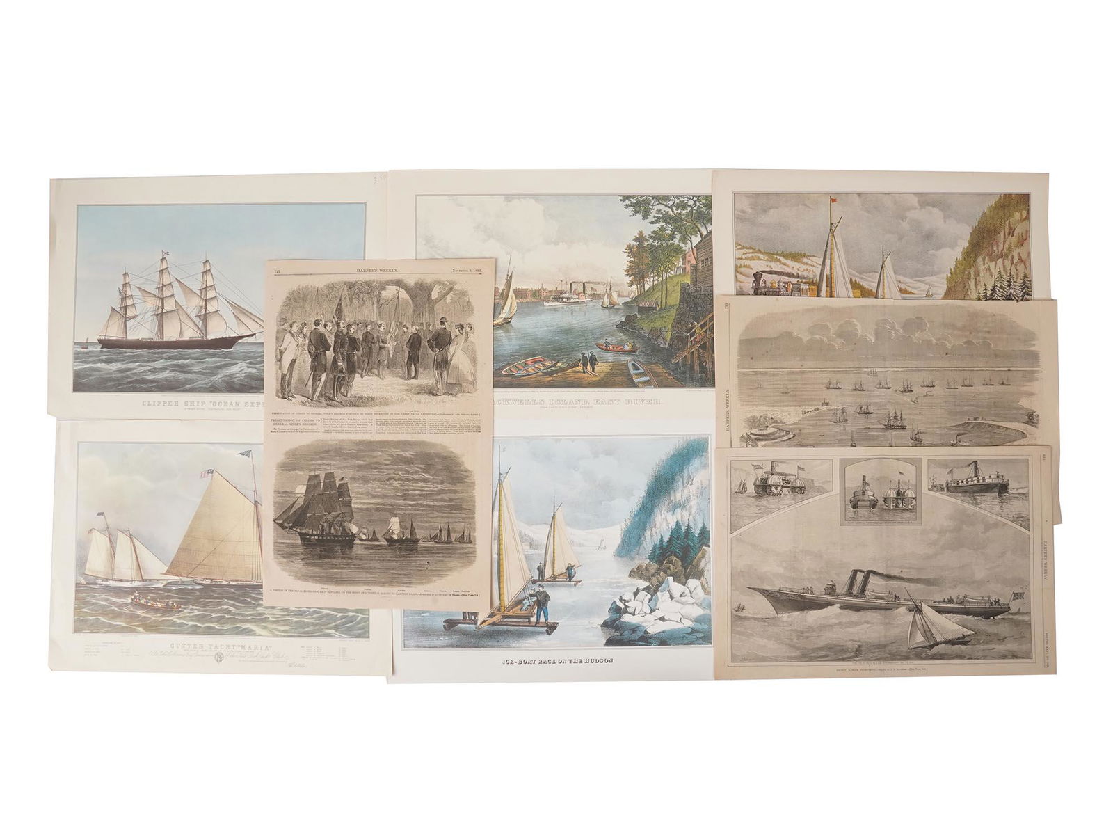 ANTIQUE SEASCAPE LITHOGRAPHS BY CURRIER & IVES (1 of 6)
