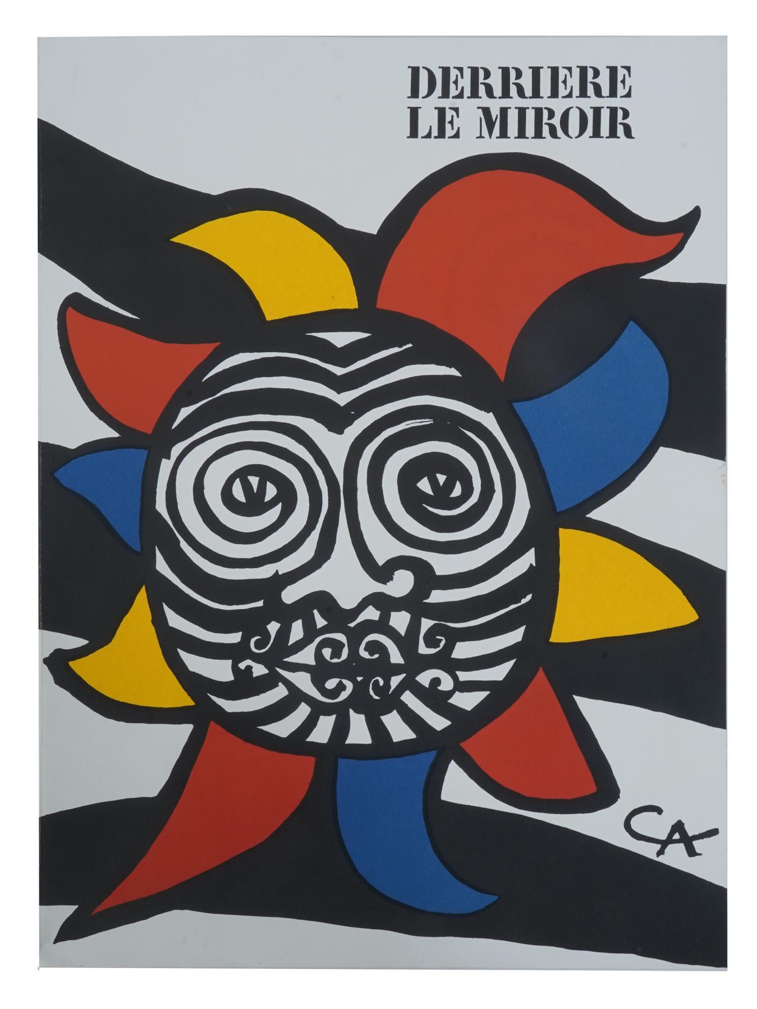 FRENCH ALEXANDER CALDER ISSUE DERRIERE LE MIROIR: A vintage French issue of Derriere le Miroir No. 156, February 1966, dedicated to Alexander Calder. The issue features a color lithograph, Sun. Signed in the plate with a mongram lower right. Complete