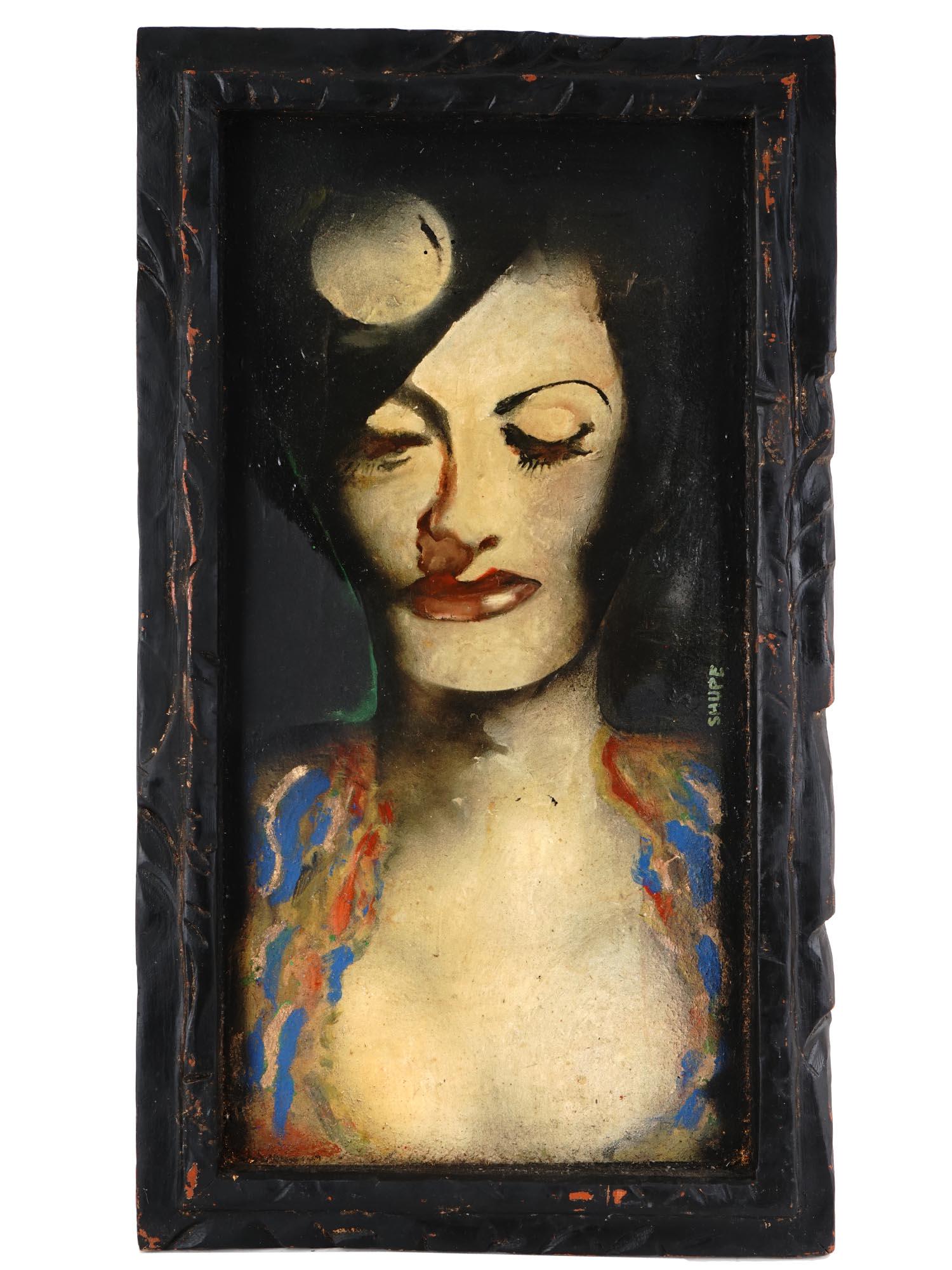 AMERICAN WOMAN MIXED MEDIA PAINTING BY DAN SHUPE (1 of 7)