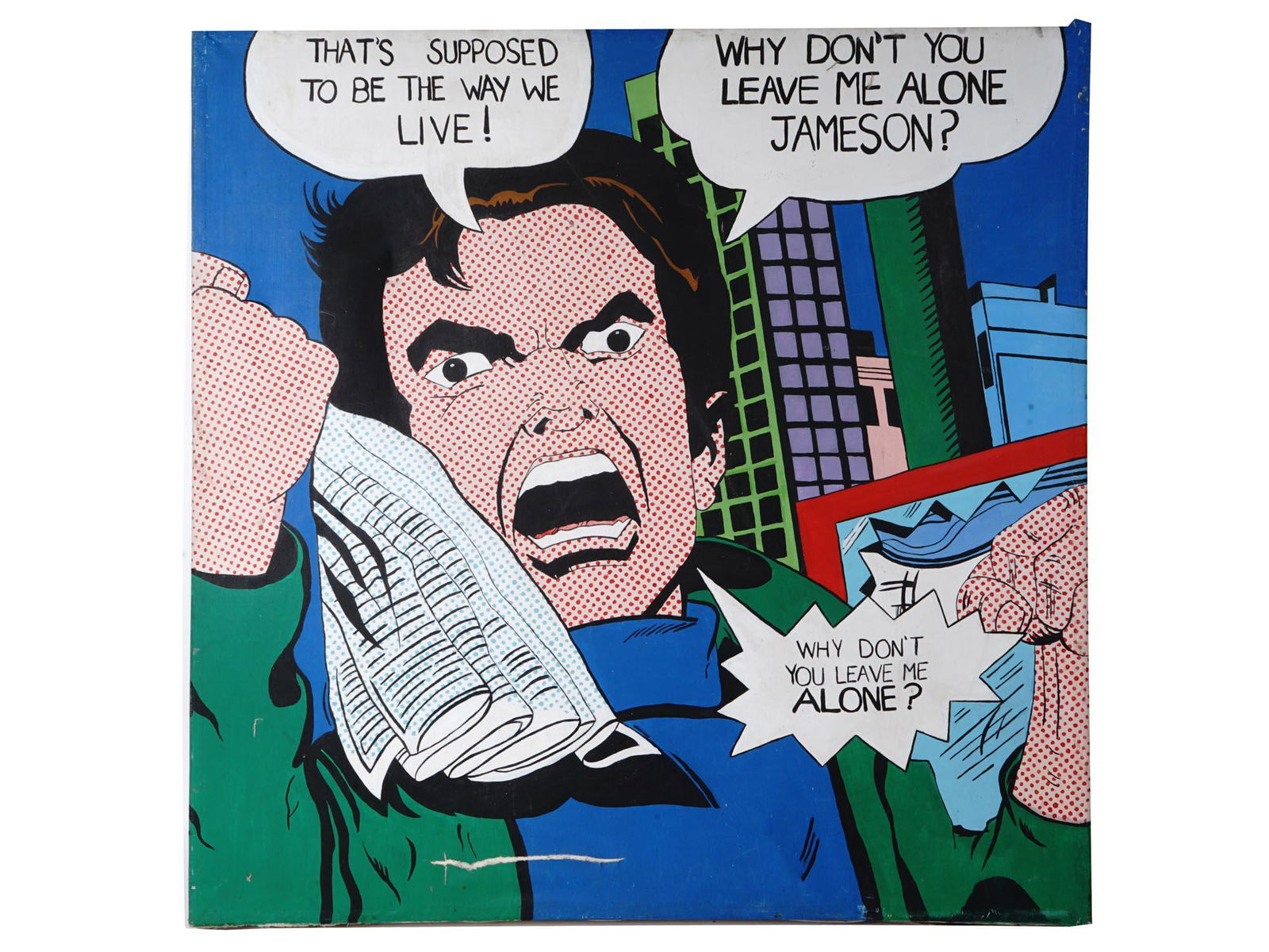 AFTER ROY LICHTENSTEIN LEAVE ME ALONE PAINTING (1 of 12)