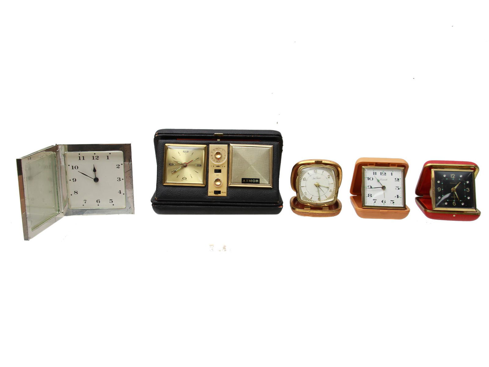 A LOT OF FIVE VINTAGE TRAVEL CLOCK (1 of 12)