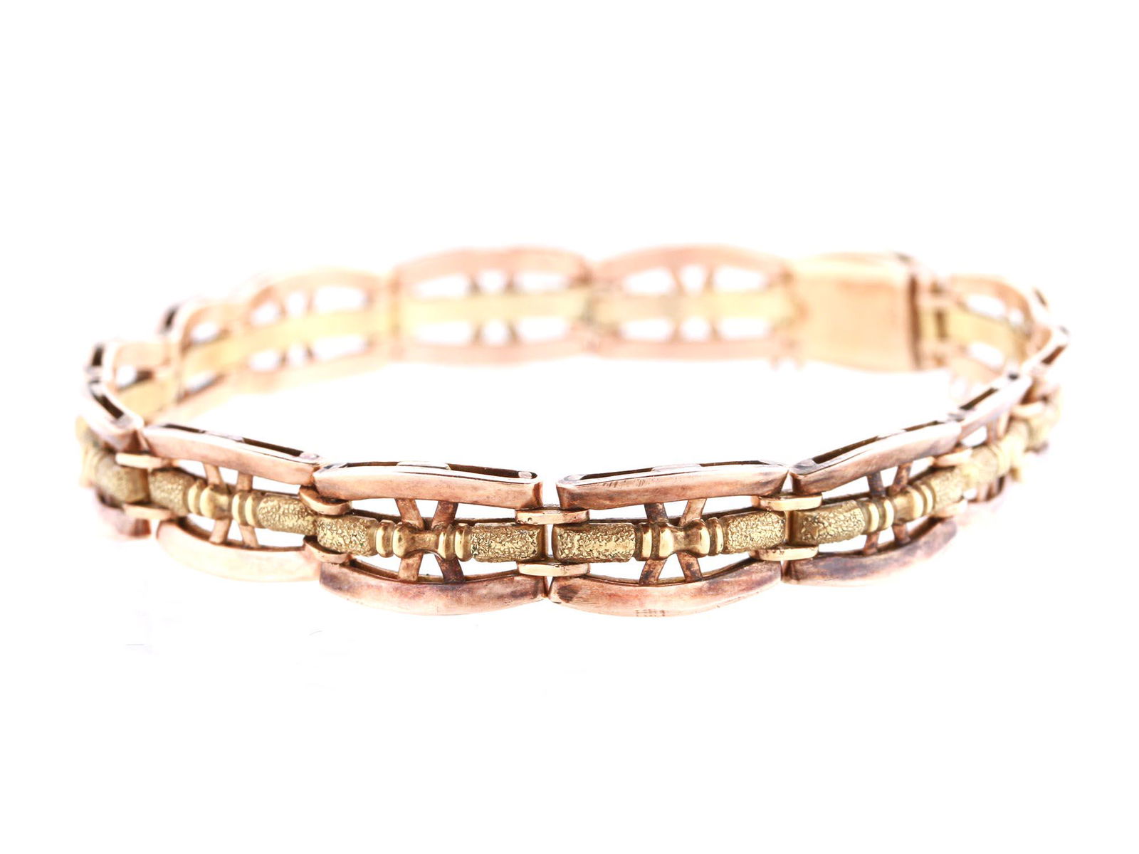 ANTIQUE RUSSIAN 56K GOLD JEWELRY BRACELET (1 of 7)