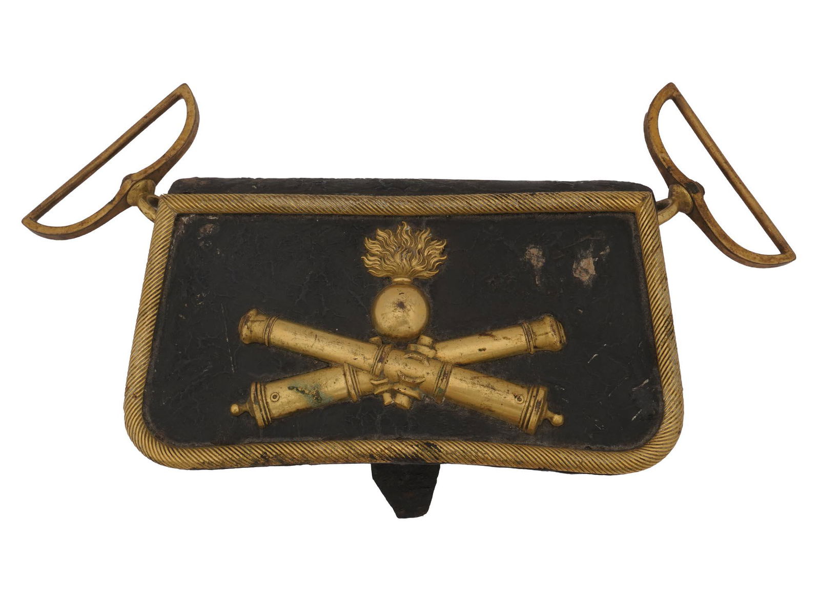 ANTIQUE 19 C. FRENCH ARTILLERY OFFICER BELT POUCH (1 of 7)