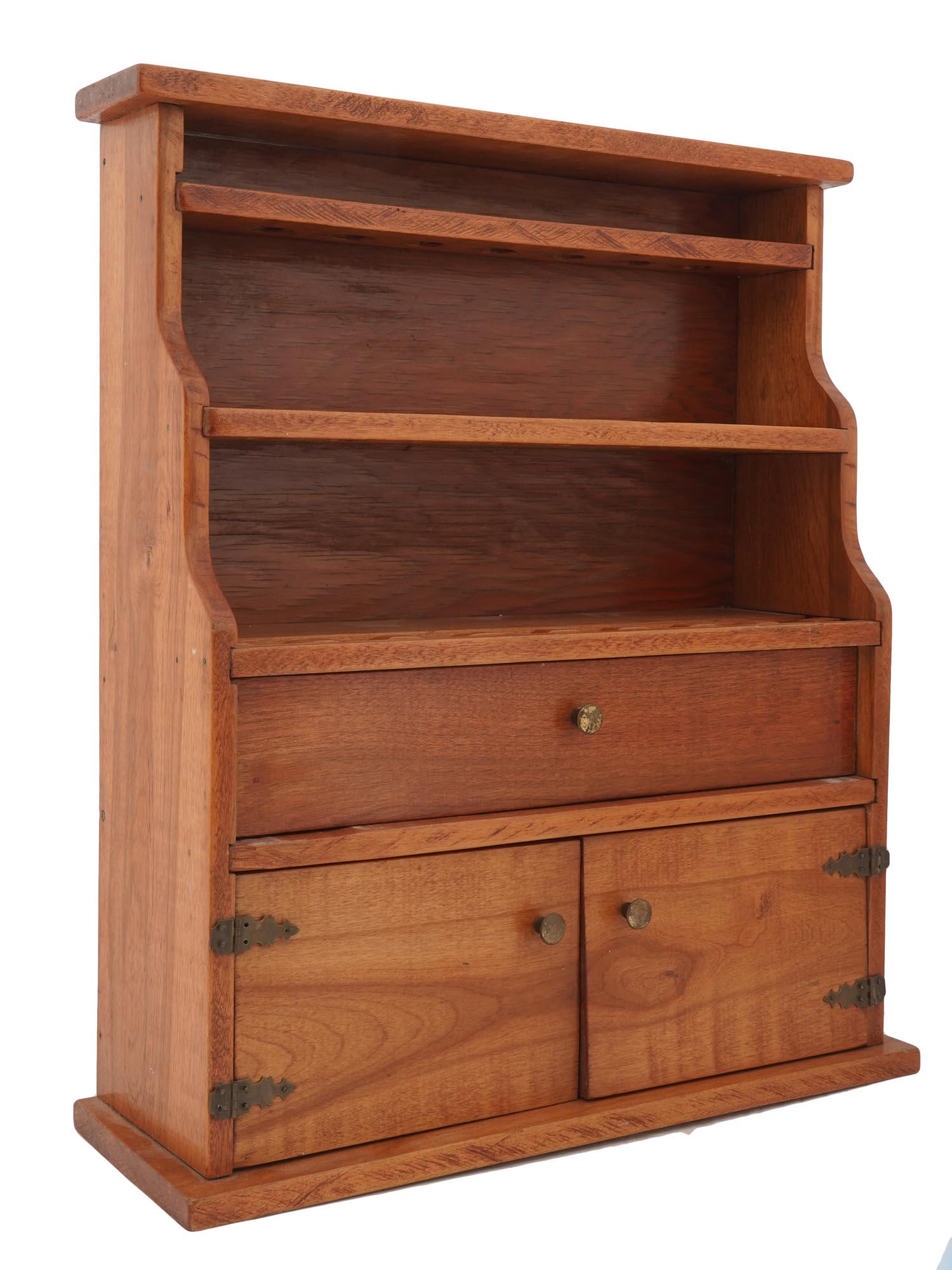 WOOD TOBACCO PIPE WALL CABINET WITH RACK DISPLAY (1 of 10)