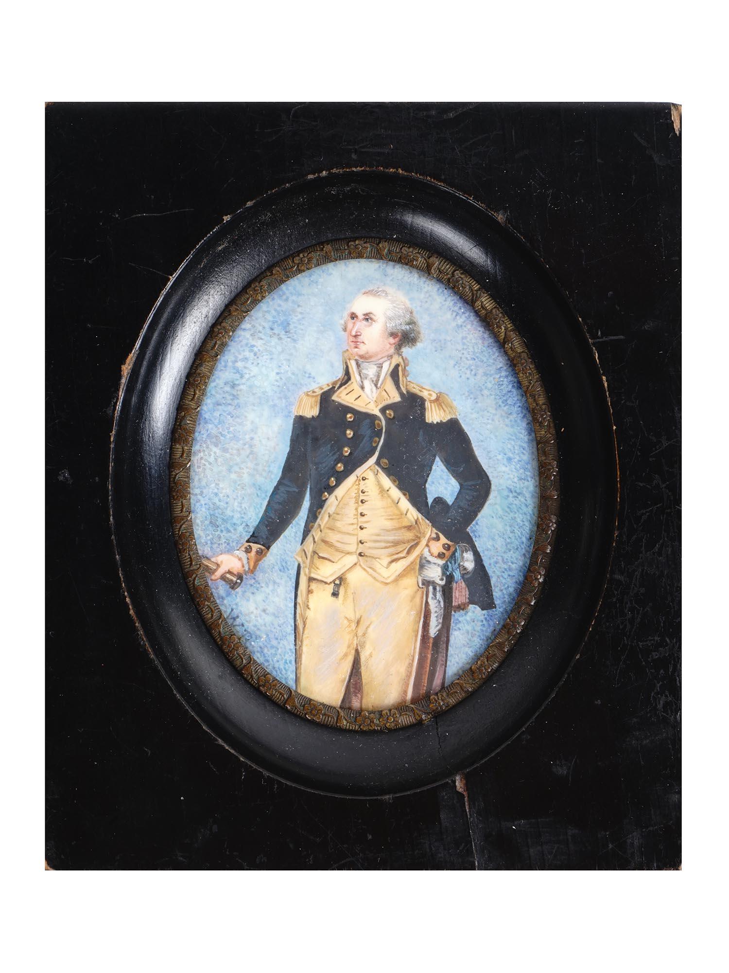 ANTIQUE MINIATURE PORTRAIT OF GEORGE WASHINGTON (1 of 5)