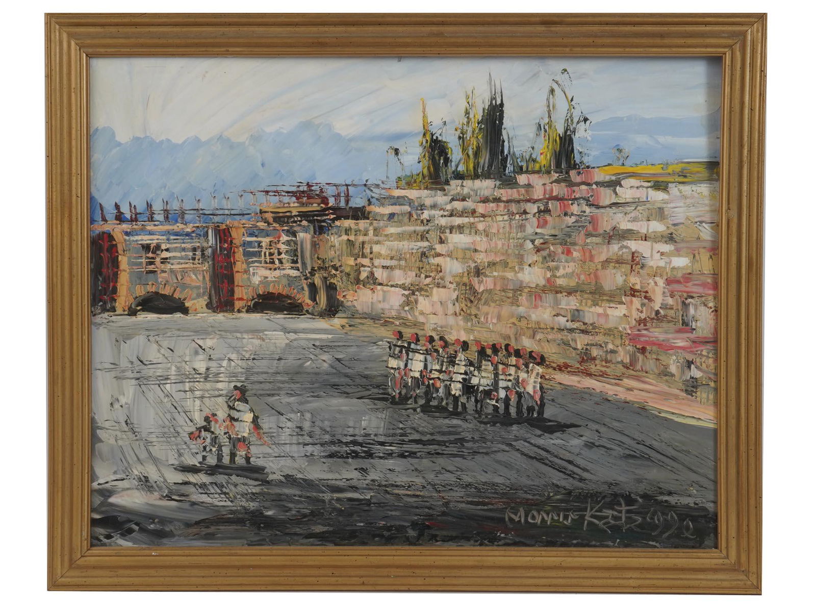 JERUSALEM LANDSCAPE PAINTING SIGNED MORRIS KATZ (1 of 7)