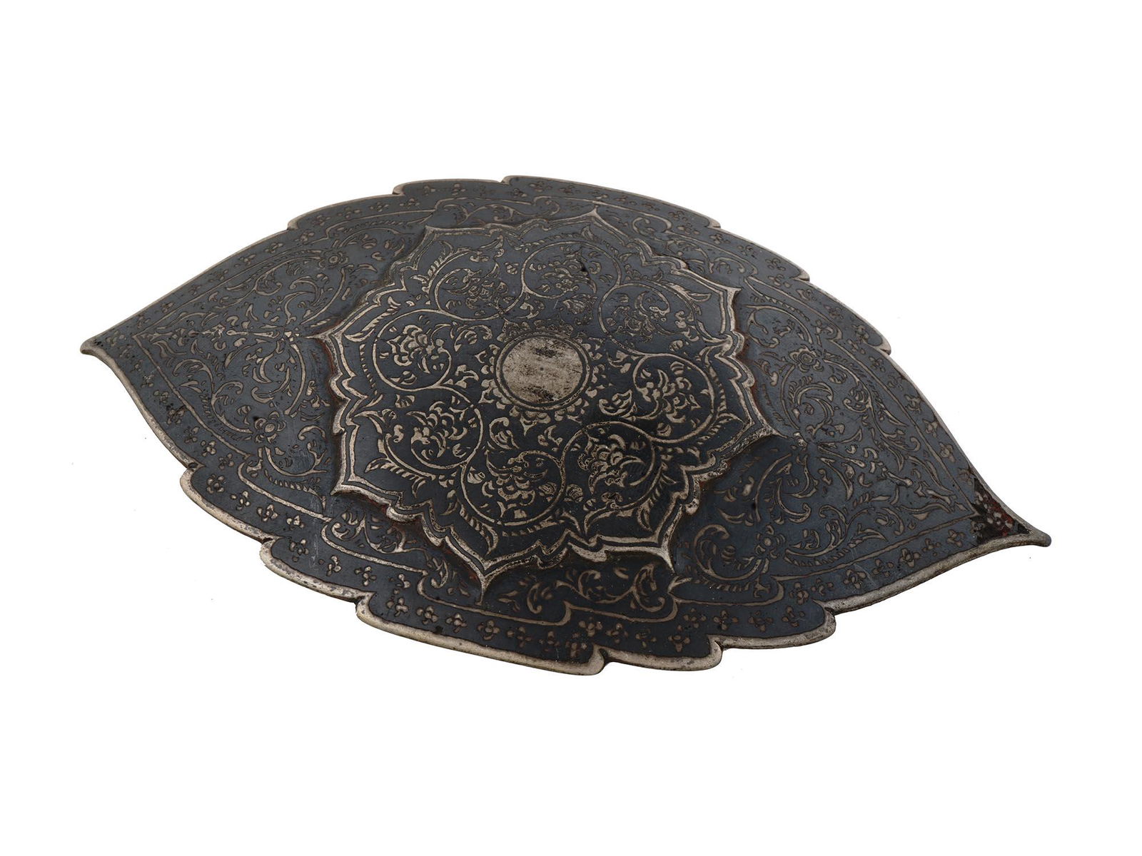 RUSSIAN FOLIAGE MOTIF NIELLO SILVER BELT BUCKLE (1 of 5)