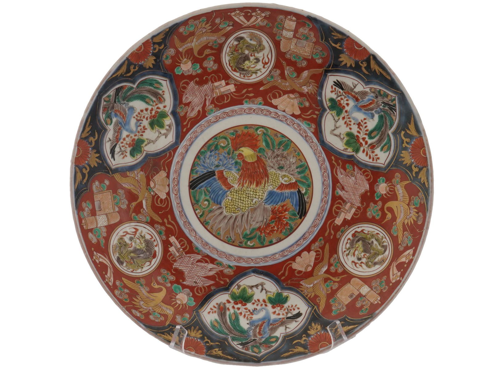 LARGE JAPANESE IMARI PORCELAIN CHARGER PLATE (1 of 6)