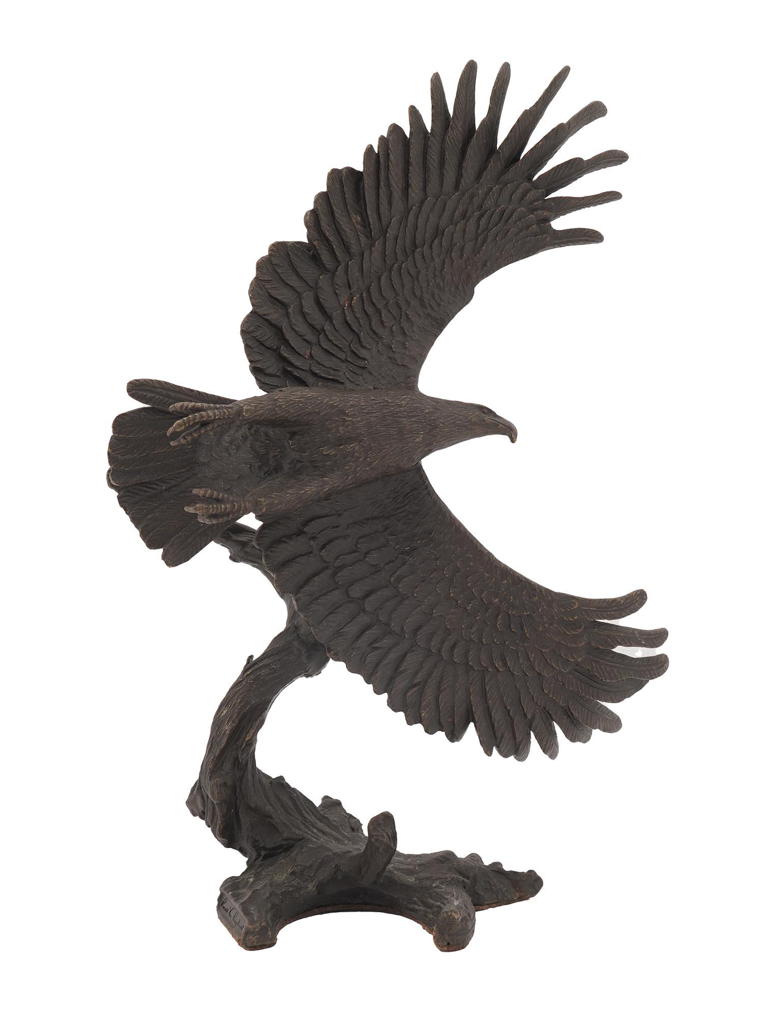 CAST BRONZE EAGLE STATUE BY RONALD VAN RUYCKEVELT (1 of 8)