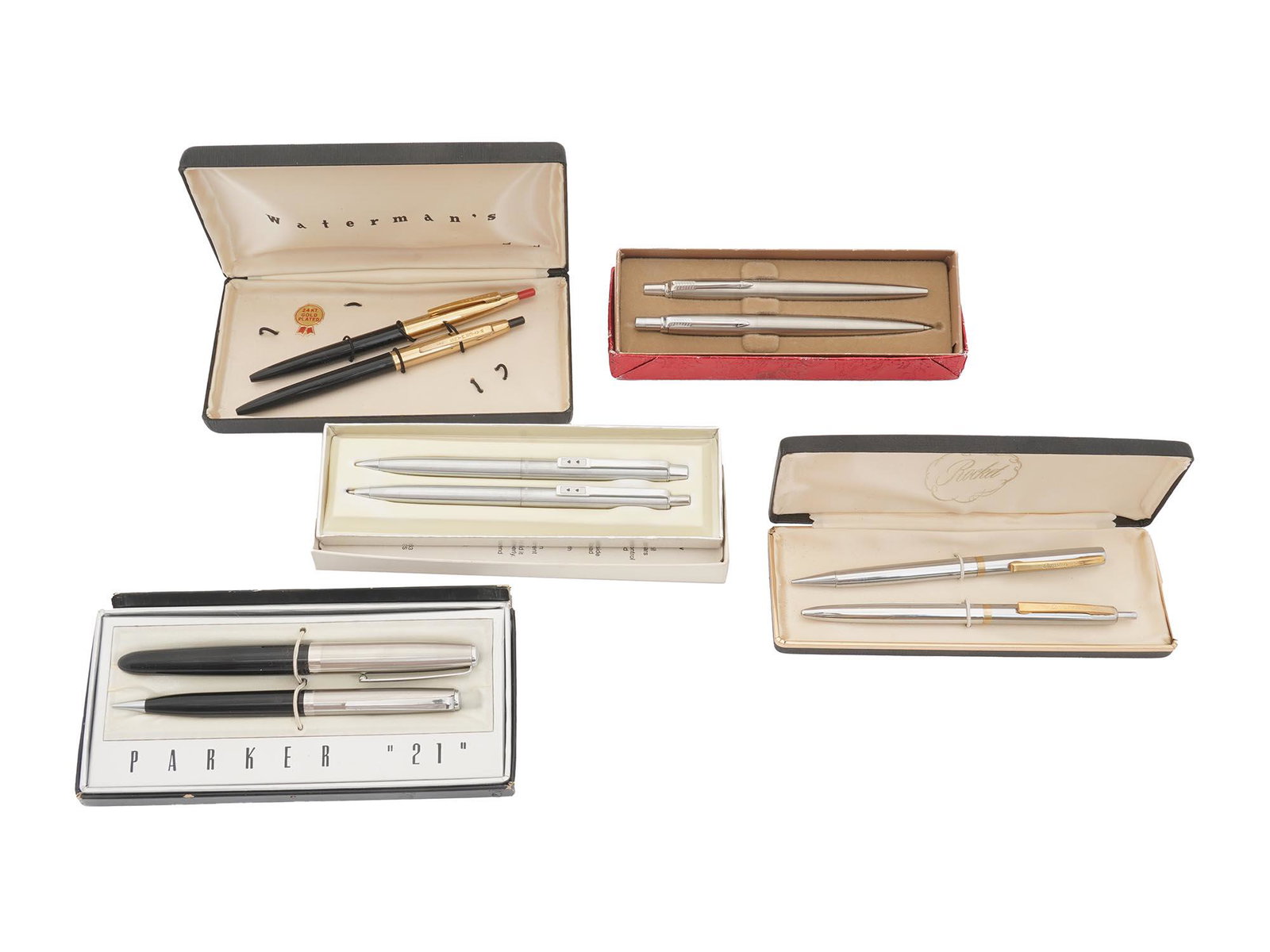 WATERMANS PARKER AMSTERDAM BALLPOINT PEN SETS IOB (1 of 7)