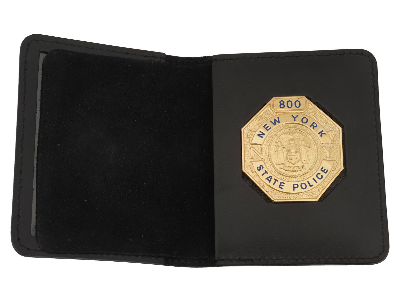 OBSOLETE NEW YORK STATE POLICE BADGE LEATHER CASE (1 of 6)