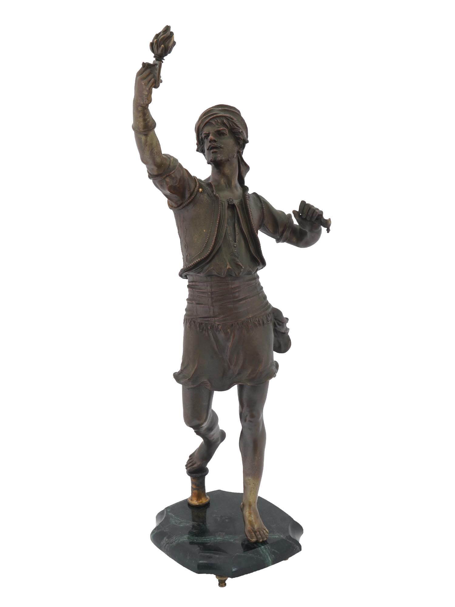 FRENCH BRONZE MAN FIGURE IN MANNER OF GUILLEMIN (1 of 5)