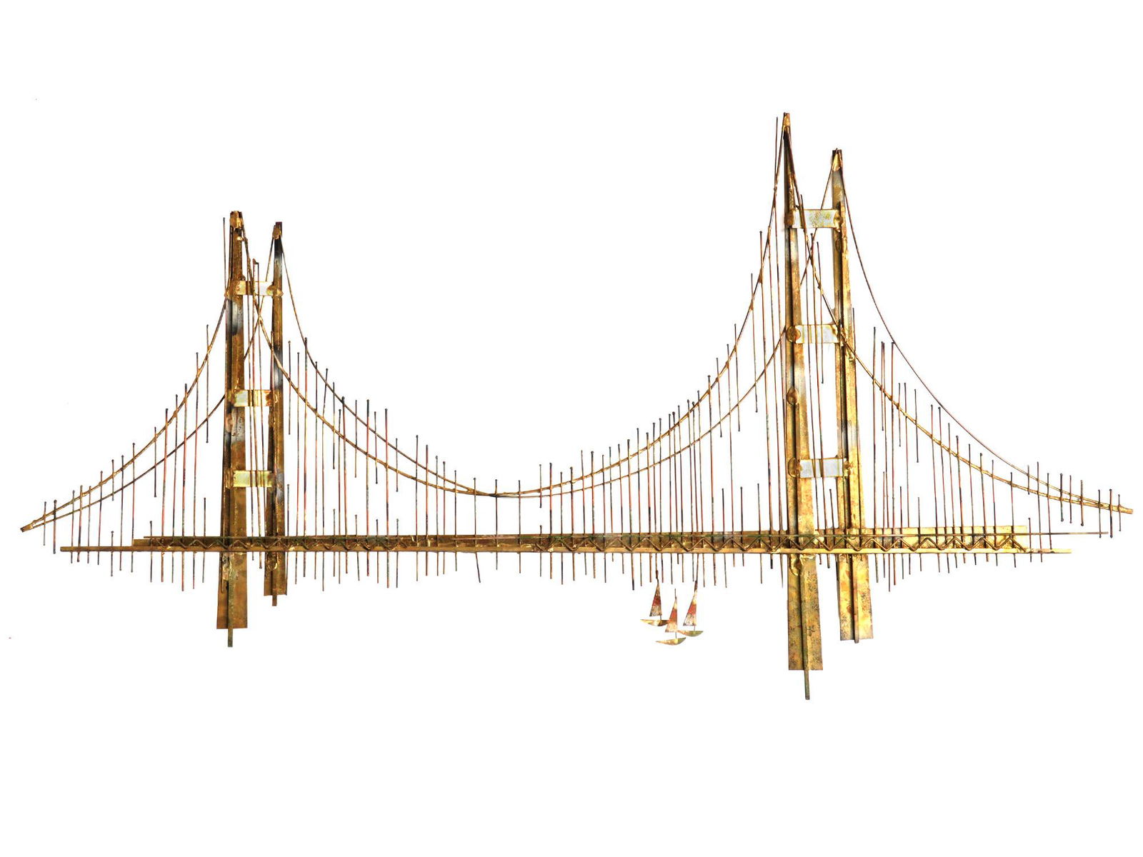 FIGURAL GOLDEN GATE BRIDGE METAL WALL HOME DECOR (1 of 3)