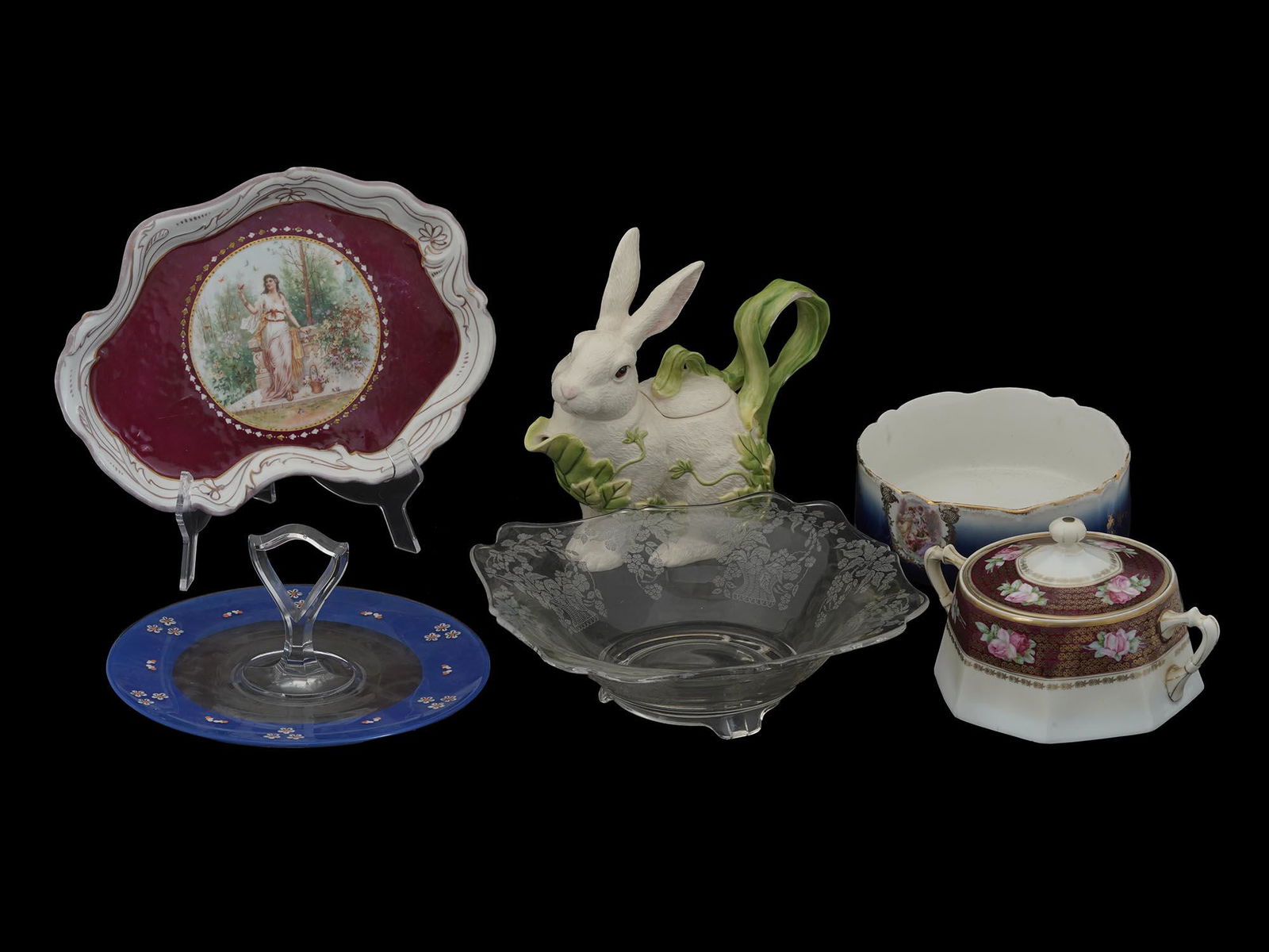 ANTIQUE AND VINTAGE PORCELAIN AND GLASSWARE ITEMS (1 of 13)