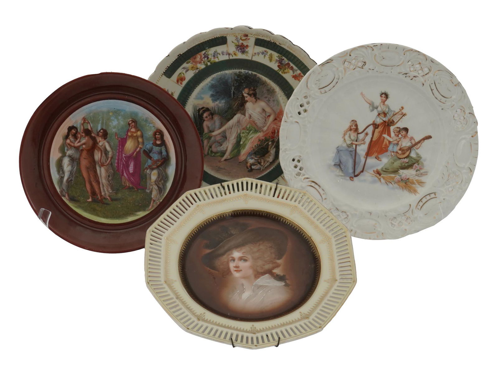 ANTIQUE ART NOUVEAU PORCELAIN DECORATIVE PLATES (1 of 10)