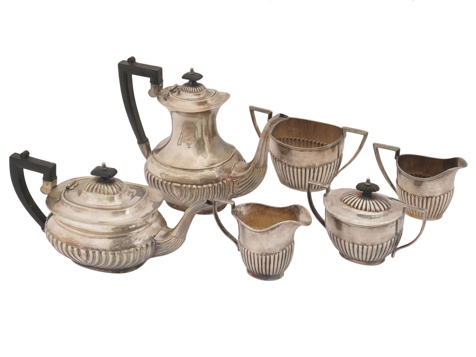 VINTAGE SHEFFIELD CRAFTON SILVERPLATED COFFEE SET (1 of 9)