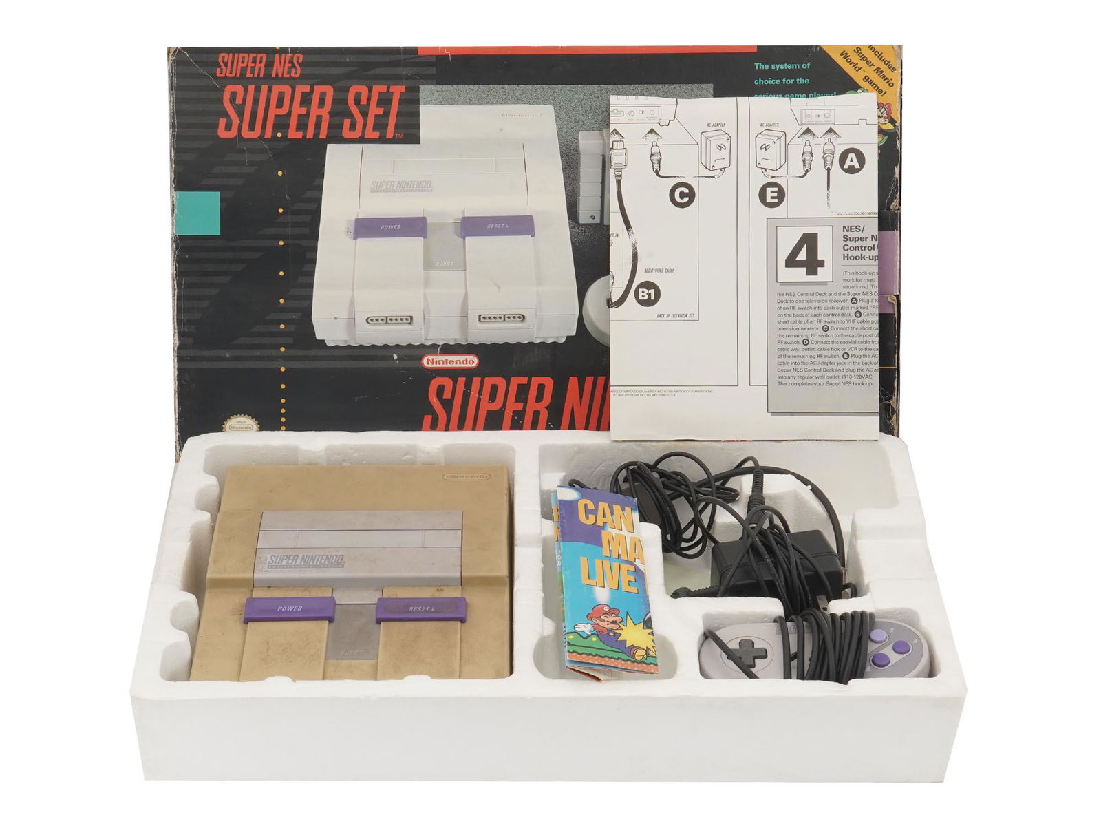 1991 SUPER NINTENDO ENTERTAINMENT SYSTEM SET IOB (1 of 11)