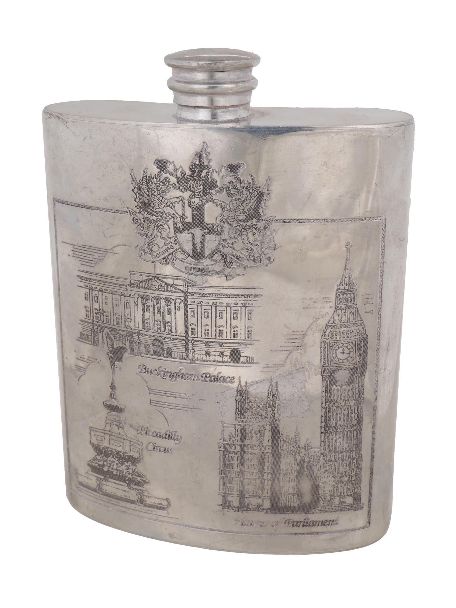 VINTAGE ENGLISH SHEFFIELD SILVER PLATED FLASK (1 of 9)