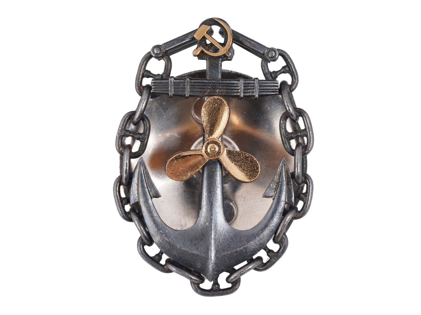 RUSSIAN SOVIET SHIP CHIEF MILITARY BADGE (1 of 4)